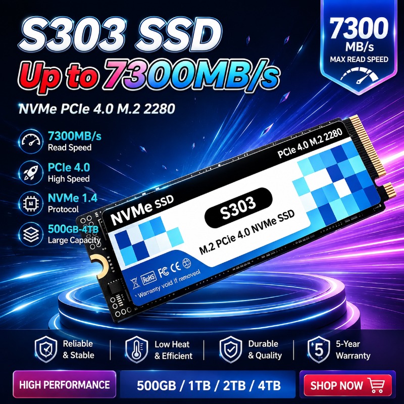 M.2 Nvme 4Tb Pcie 4.0 Ssd - SSD interno S303 M.2 NVMe da