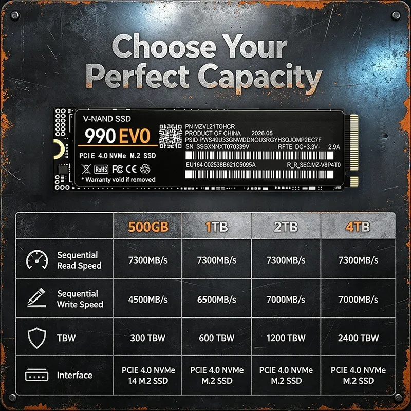 SSD NVMe M.2 per gaming 990 EV - M.2 Nvme 4Tb Pcie 4.0 Ssd recensione e prezzo